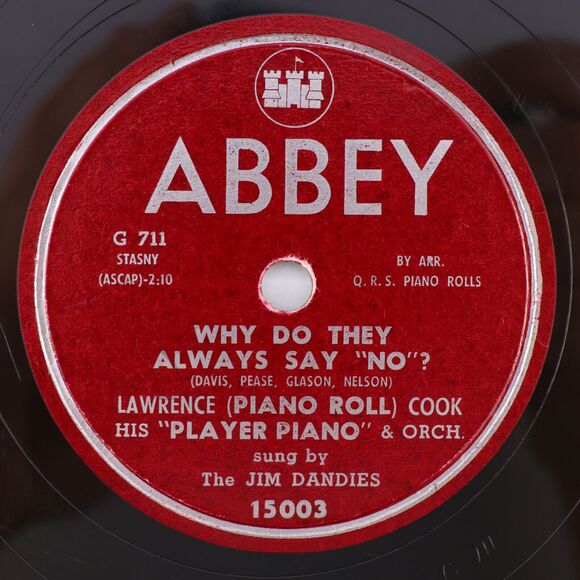 Lawrence Cook - Old Piano Roll Blues/Why Do They Always 1950 78 pm Record 15003 - Picture 3 of 16